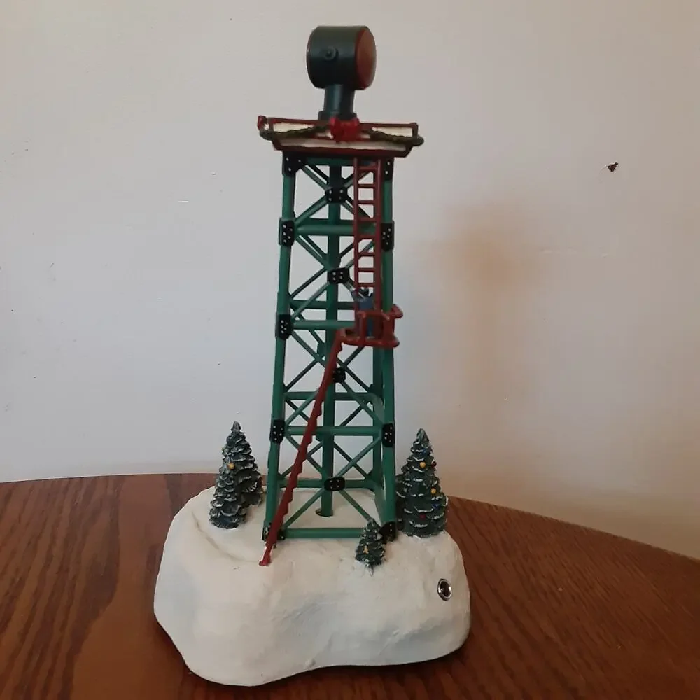 Vtg Hawthorne Village Aircraft Beacon Holiday Towers Train Accessory Tested